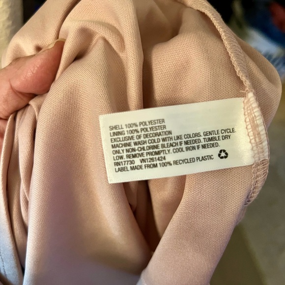 Xhilaration Beige Floral Long Sleeve Dress - Picture 4 of 4